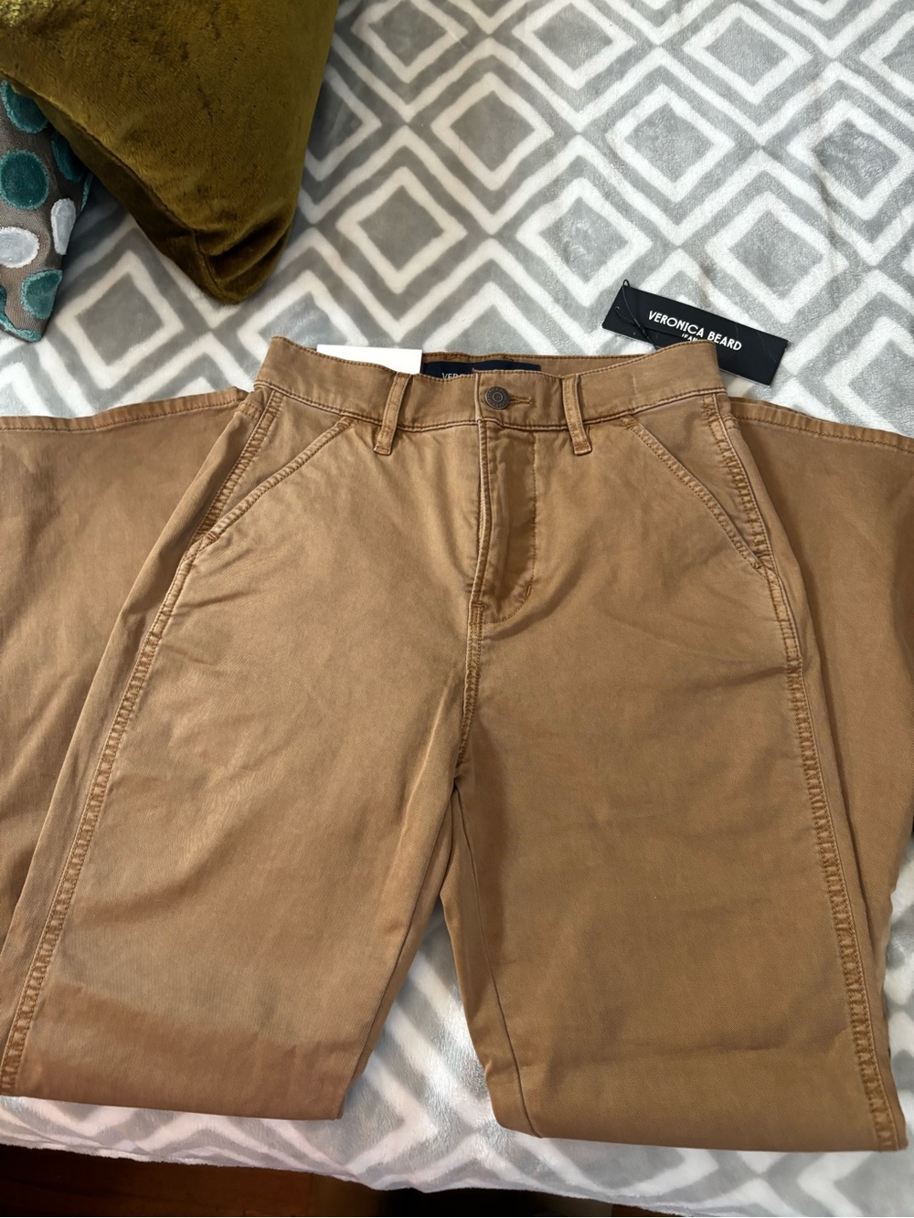 NWT Veronica Beard Carson High Rise Ankle Flare Pants | Acorn | Size 25 | $268